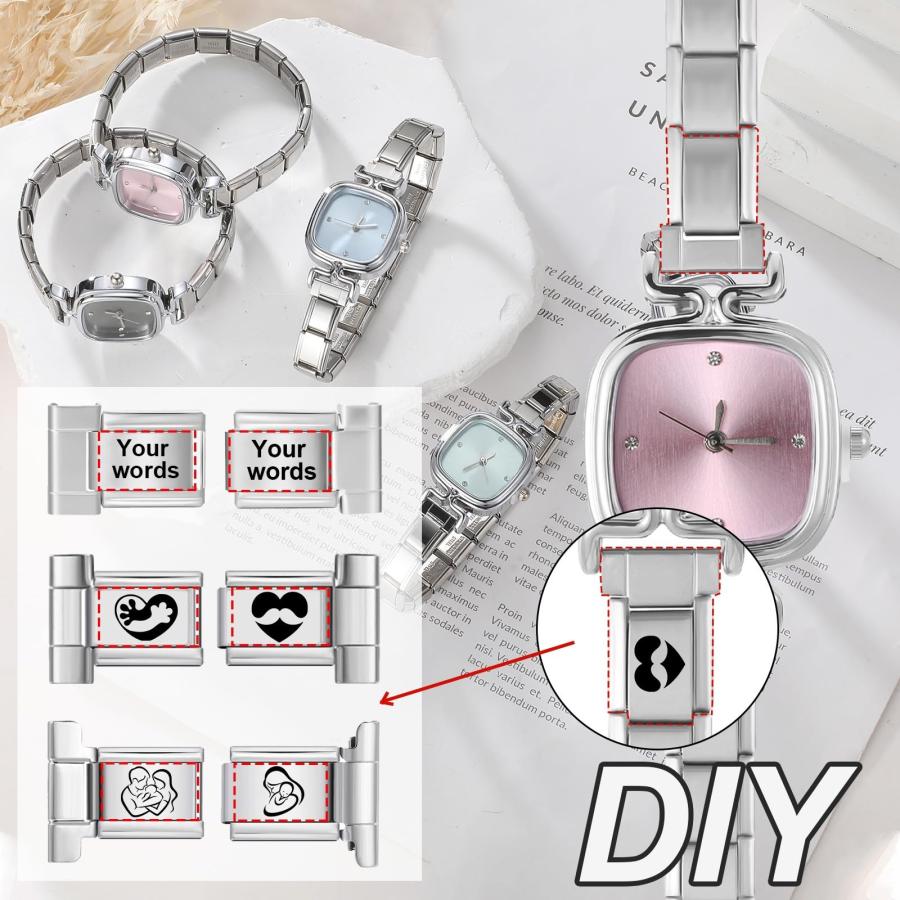 【並行輸入品】 papasgix Custom Italian Charm Watch Connector, Custom Watch Bandの画像