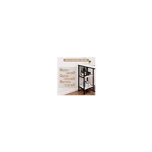 【並行輸入品】 uhomepro 4 Piece Kitchen Bar Table Set with Storage Shelves 57