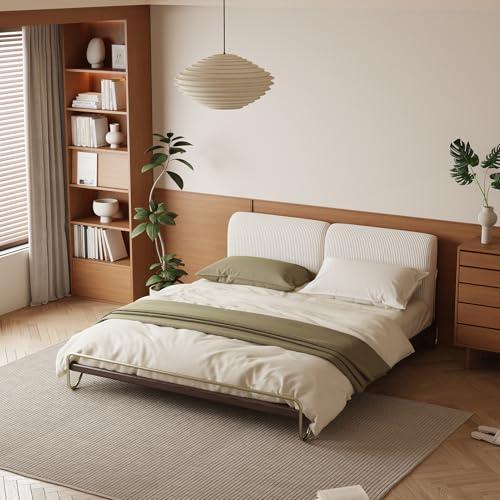 【並行輸入品】 Lartis Platform Bed Frame， King Size Bed Frame， with Corduroy Fa_1