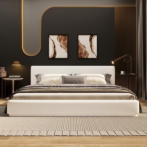 【並行輸入品】 Virubi Queen Size Soft Velvet Upholstered Low Platform Bed Frame_1