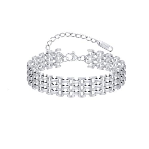 【並行輸入品】 Stainless Steel Mesh Watch Band Bracelet & Necklace, Gold and Siの画像