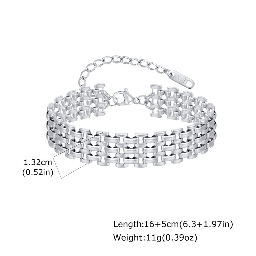 【並行輸入品】 Stainless Steel Mesh Watch Band Bracelet & Necklace, Gold and Siの画像
