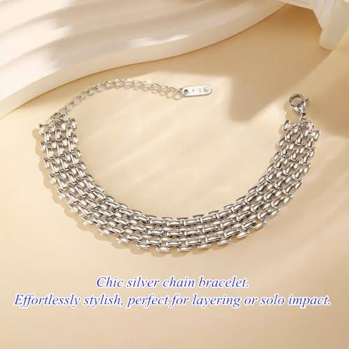 【並行輸入品】 Stainless Steel Mesh Watch Band Bracelet & Necklace, Gold and Siの画像