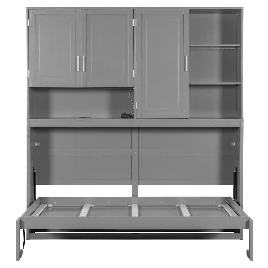 【並行輸入品】 LUMISOL Twin Size Murphy Bed with Top Cabinet, Space Saving Foldの画像