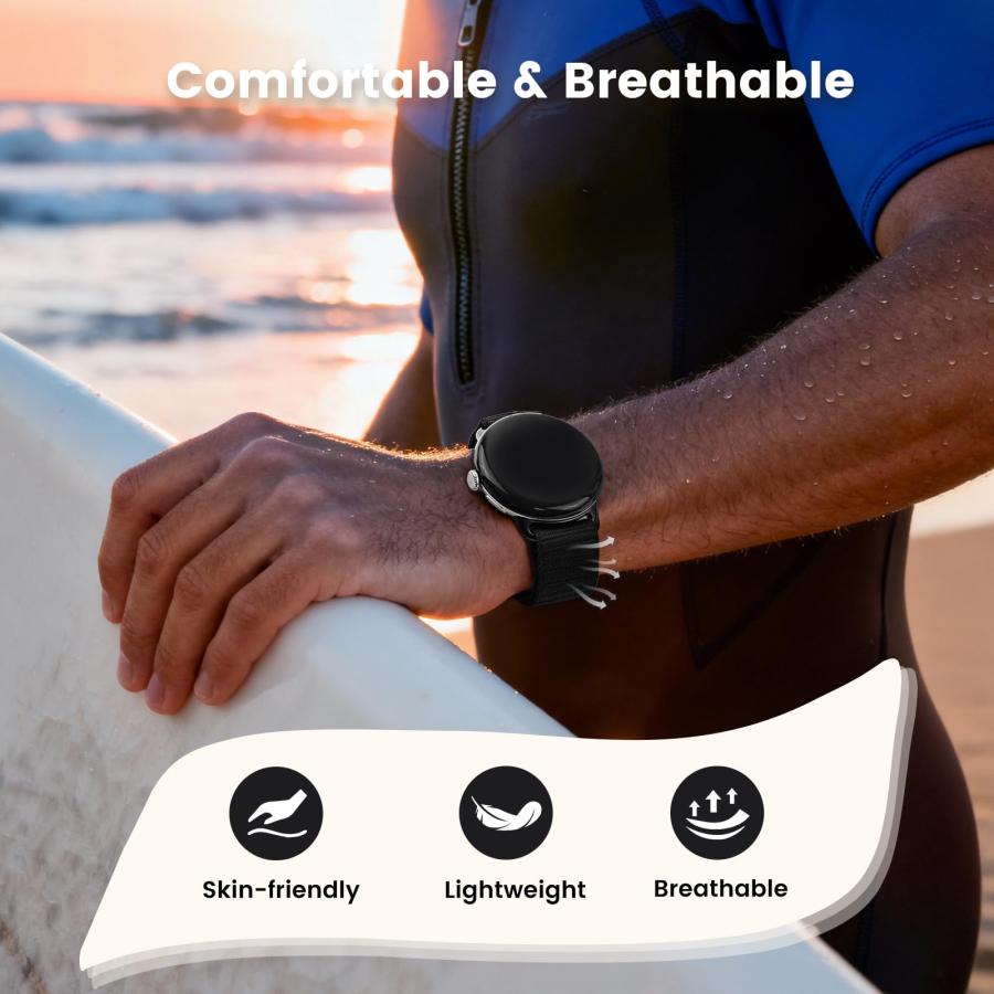 【並行輸入品】BandRain ナイロンループスポーツバンド Google Pixel Watch 4/3/2/1 45mm 41mmバンドに対_9