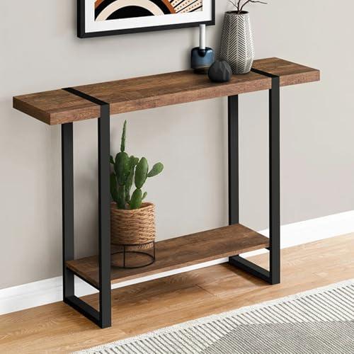 【並行輸入品】 Modern Wooden Entryway Console Table，with Wrought Iron Table Leg_1