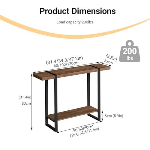 【並行輸入品】 Modern Wooden Entryway Console Table，with Wrought Iron Table Leg_4