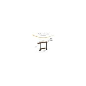 【並行輸入品】 Modern Wooden Entryway Console Table，with Wrought Iron Table Leg_5