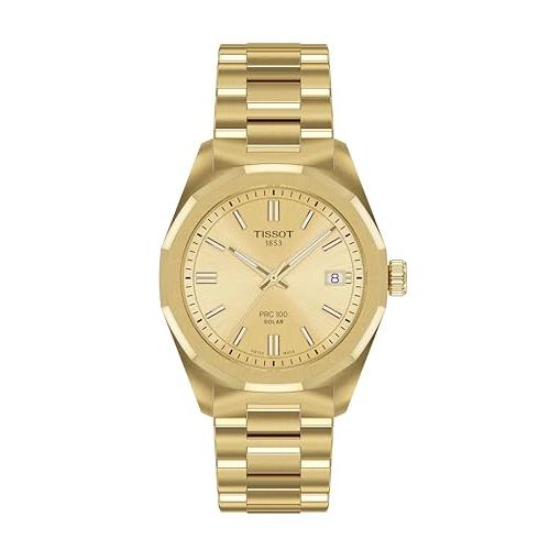 【並行輸入品】 Tissot PRC 100 Solar, Gold PVD Dial, 34mm Watch for Women, Stainの画像