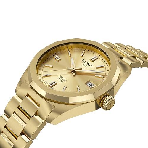 【並行輸入品】 Tissot PRC 100 Solar, Gold PVD Dial, 34mm Watch for Women, Stainの画像