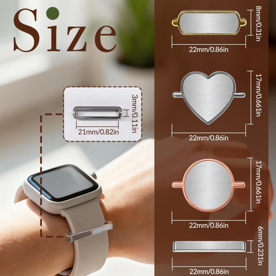 【並行輸入品】 Greaxid Custom Watch Band Charm for Smartwatch Personalized Magiの画像