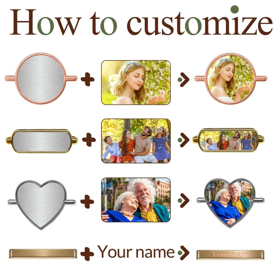 【並行輸入品】 Greaxid Custom Watch Band Charm for Smartwatch Personalized Magiの画像