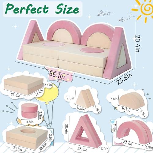 【並行輸入品】 VERASCOT Modular Kids Play Couch Kids Couch for Playroom Bedro_4