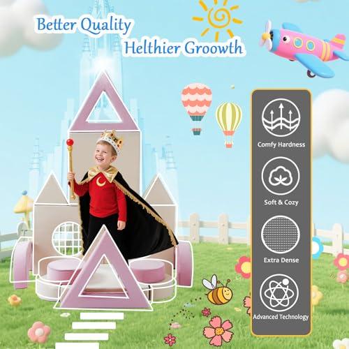 【並行輸入品】 VERASCOT Modular Kids Play Couch Kids Couch for Playroom Bedro_7