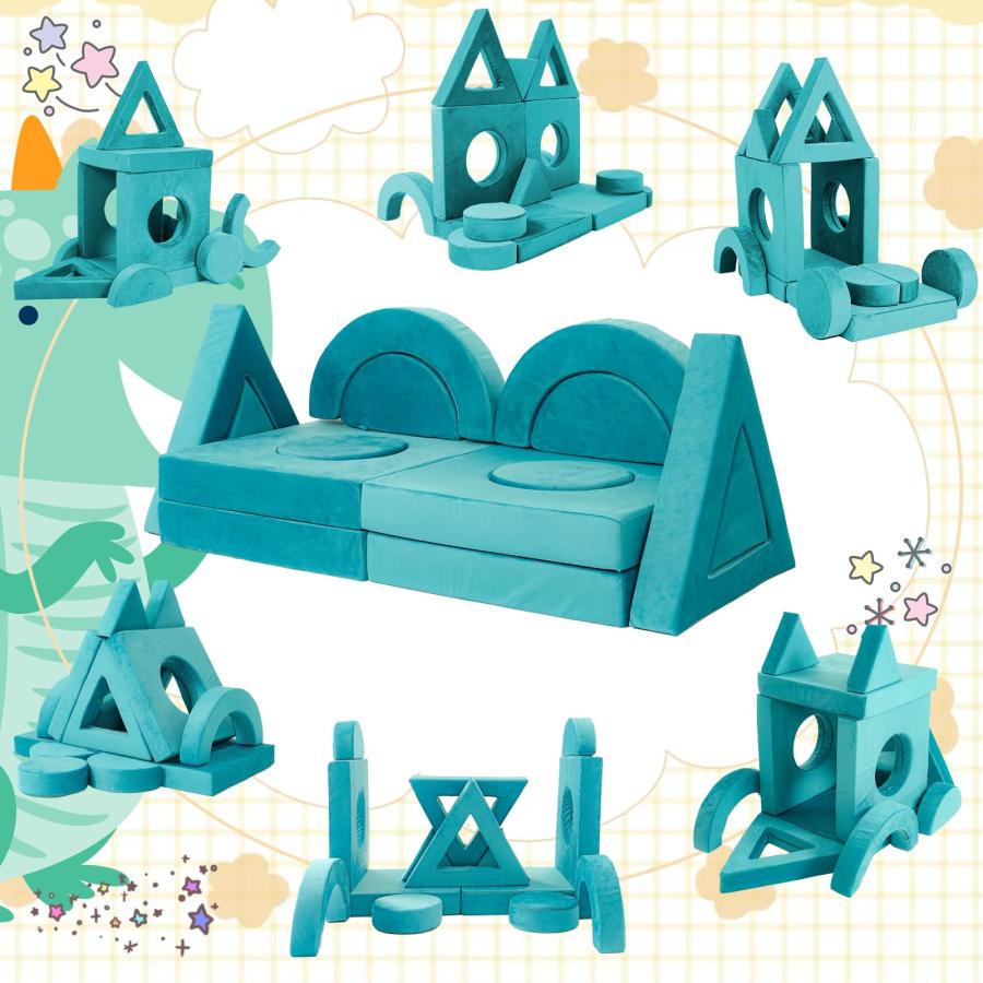 【並行輸入品】 Modular Kids Play Couch Kids Couch for Playroom Bedroom DIY Cr_9