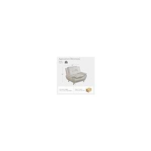 【並行輸入品】 Snuptor Leather Sofa Chair，Oversized 46" Accent Chair Couch for