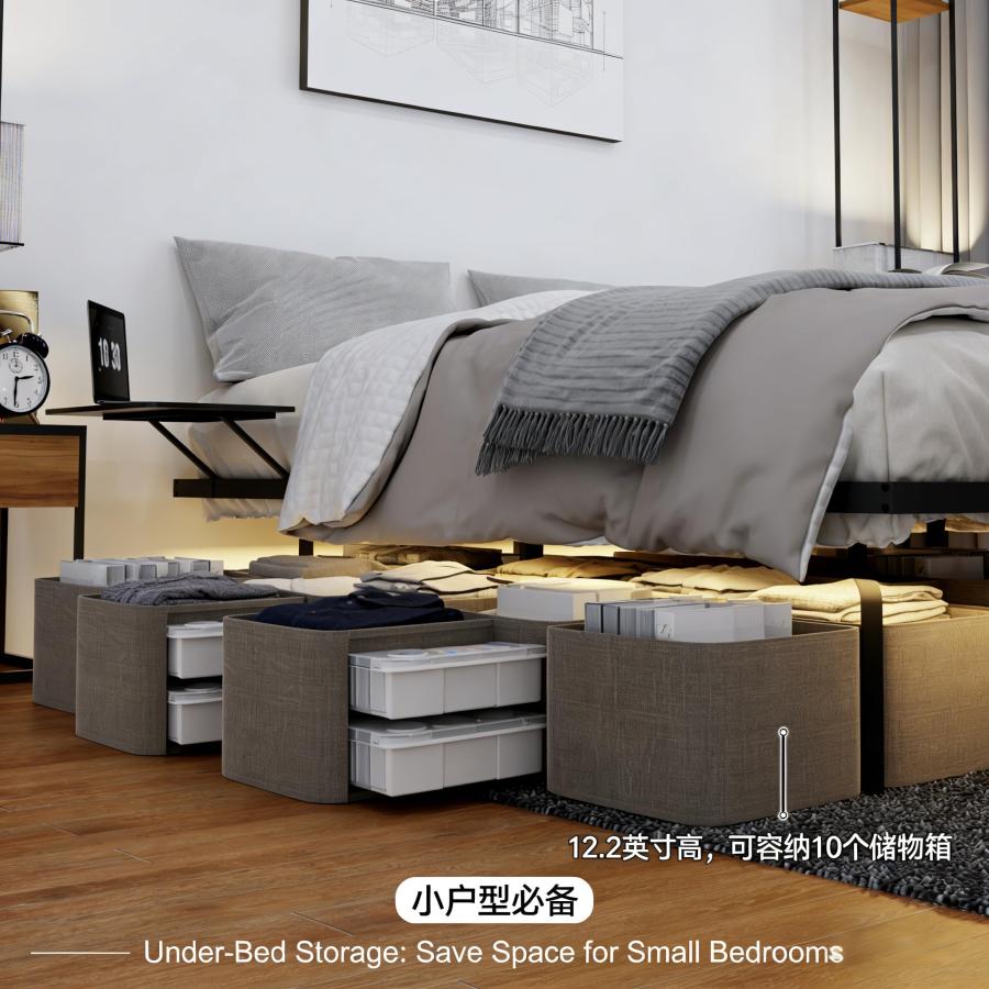 並行輸入品】フルサイズ フローティングベッドフレーム 調節可能な
