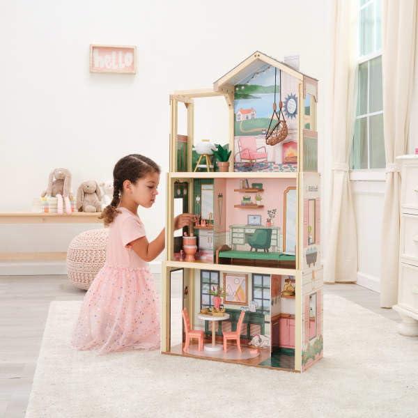 Dollhouse Riser with Drawer - Solid Maple 24
