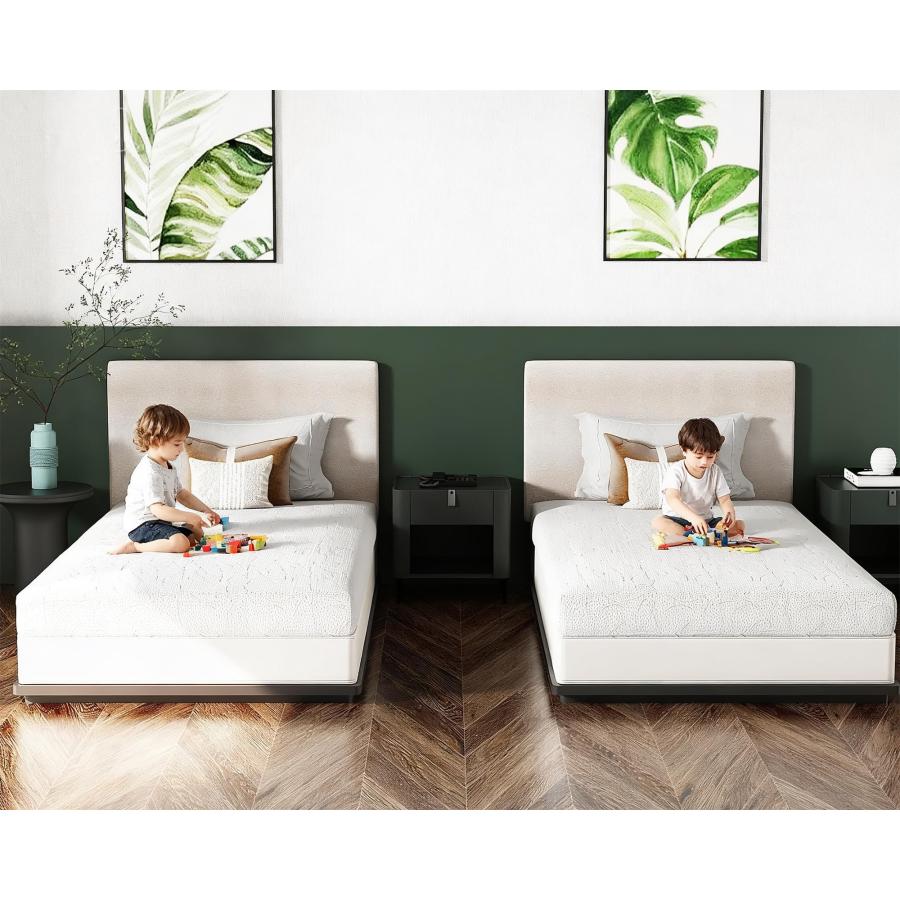 【並行輸入品】 VINGLI 6 Inch Twin Mattress Set of 2 for Kids Bunk Bed Memory Fo_2
