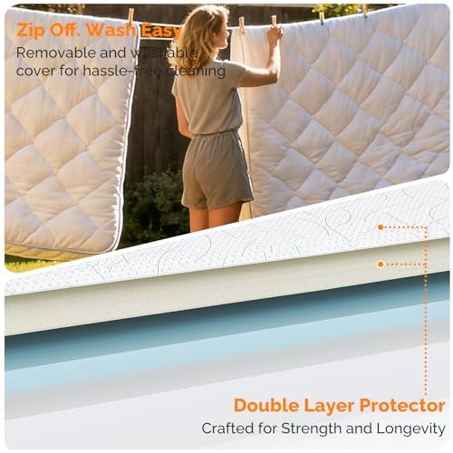【並行輸入品】 VINGLI 6 Inch Twin Mattress Set of 2 for Kids Bunk Bed Memory Fo_9