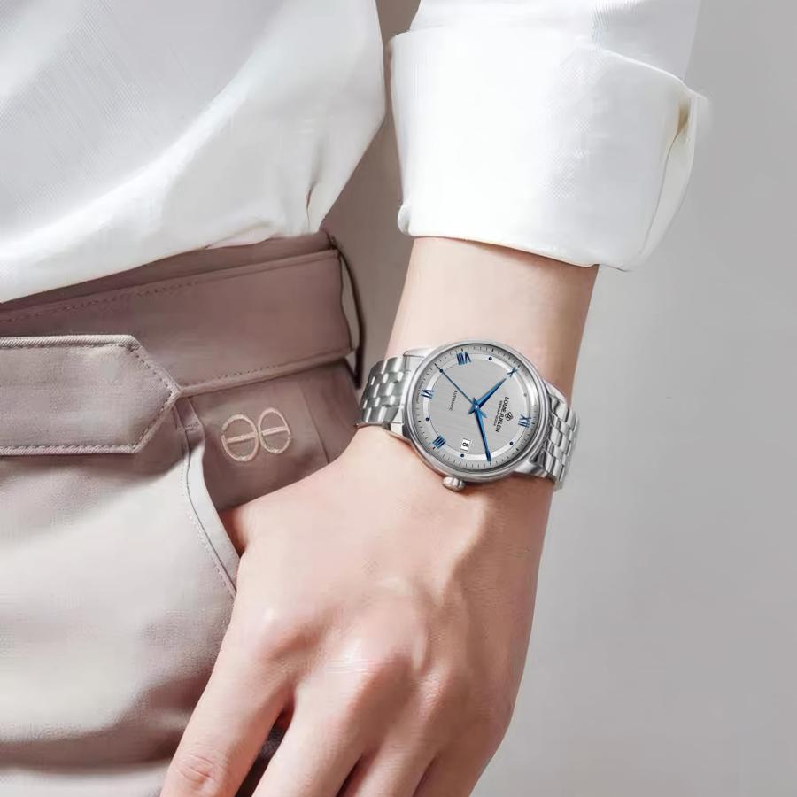 並行輸入品】 LOUIE JUELEN Automatic Watch, Stainless Steel Band