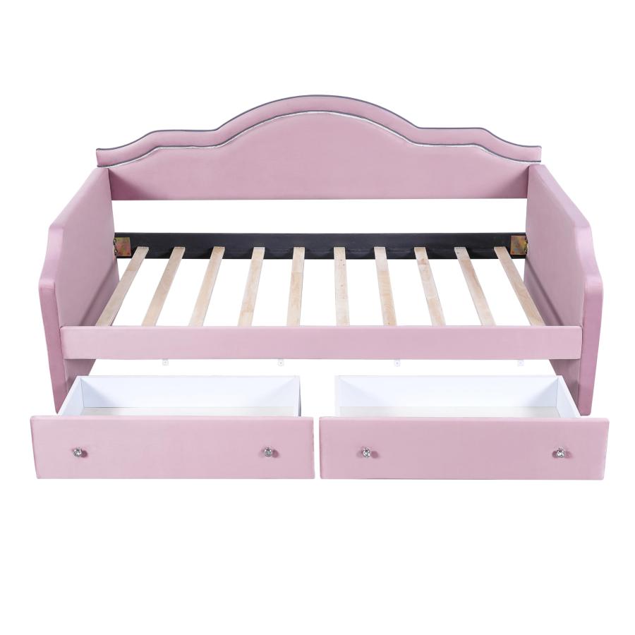 【並行輸入品】 LUMISOL Twin Size Daybed with Storage， Velvet Upholstered Sofa B_9