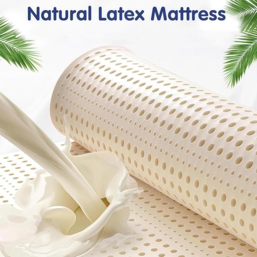 【並行輸入品】 Natural Premium Latex Mattress Topper， Medium Firm Single and Do_9