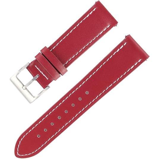 【並行輸入品】 Bascabeen Quick Release Leather Watch Band Replacement for Men Wの画像