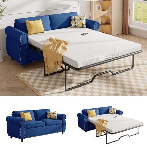 【並行輸入品】 PUREMIND 2 in 1 Pull Out Sofa Bed Queen， Convertible Sofa Beds C_1