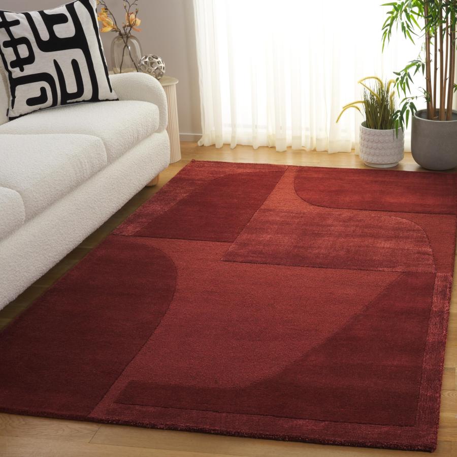 【並行輸入品】 SAFAVIEH Area Rug 3x5 Fifth Avenue Collection Rust， Handmade_3