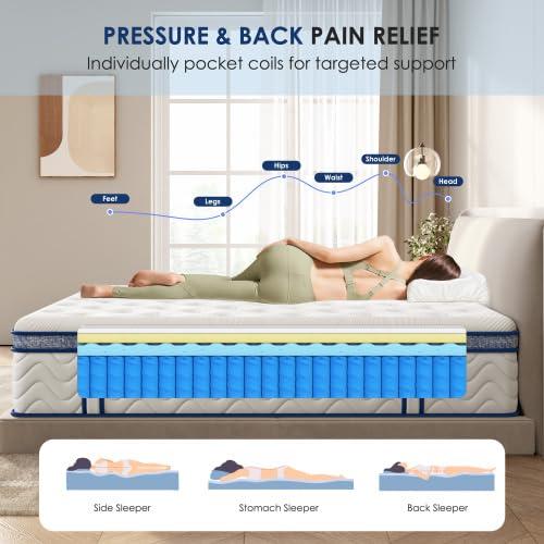 【並行輸入品】 Queen Mattress，12 Inch Queen Size Mattresses in a Box， Memory Fo_7
