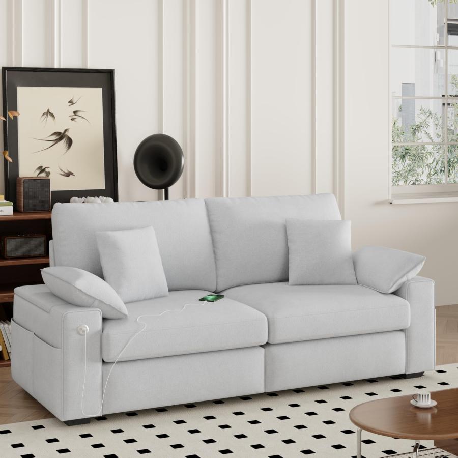 並行輸入品】CHAIRKER 76インチ モダンソファ リビングルーム用 快適な