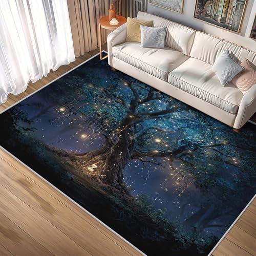 【並行輸入品】 Tree of Life Rug， Washable 3x5 Rug for Living Room， Mythology Fa_1