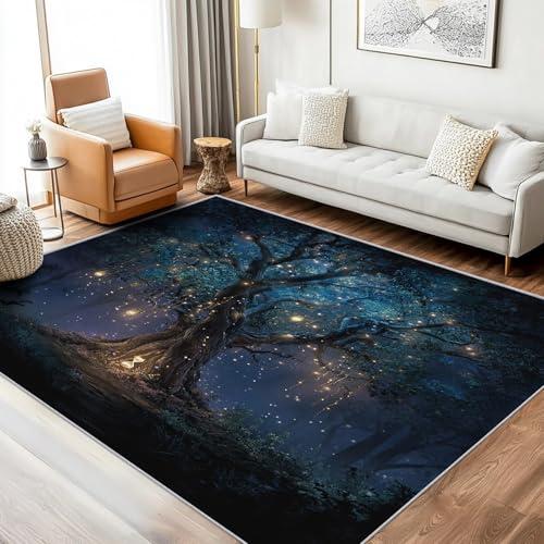 【並行輸入品】 Tree of Life Rug， Washable 3x5 Rug for Living Room， Mythology Fa_4