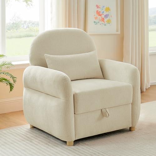 【並行輸入品】 Mofolit 33.5" Mordern Accent Chairs，Reading Chair with Storage，S_1