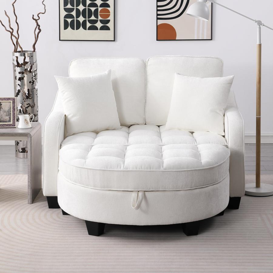 【並行輸入品】 JIJIWANG 51" Love Seat Couch Bed with Irregular Armrests and Bac_9