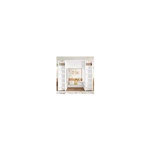 【並行輸入品】 Harper \u0026 Bright Designs Triple Bunk Bed Twin XL \u0026 Twin Over Twin_5