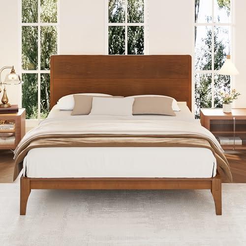 【並行輸入品】 Harper & Bright Designs Queen Size Bamboo Bed Frame with Tall He_4