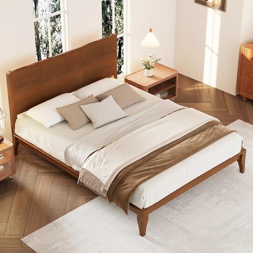 【並行輸入品】 Harper & Bright Designs Queen Size Bamboo Bed Frame with Tall He_7
