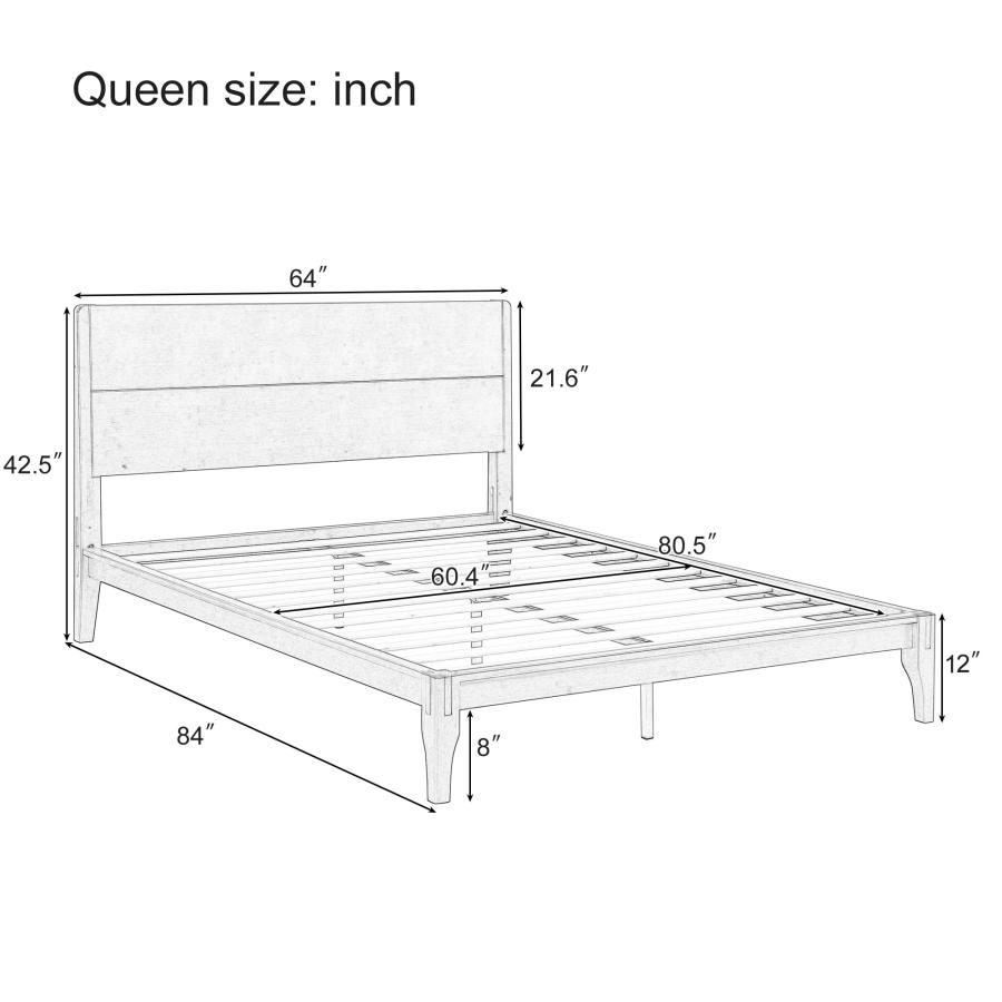 【並行輸入品】 Harper & Bright Designs Queen Size Bamboo Bed Frame with Tall He_9