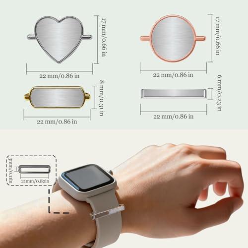 【並行輸入品】 XinYiiLun Personalized Watch Band Charm with Photo Text Engravedの画像
