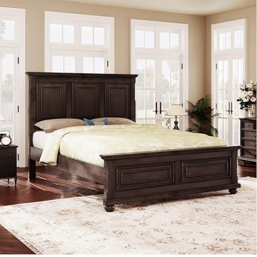 【並行輸入品】 Harper & Bright Designs Queen Size Wood Bed Frame， Traditional P_7