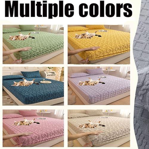 【並行輸入品】 Elastic Bed Sheets， Various Sizes Plush Fluffy Comfortable Warm_4