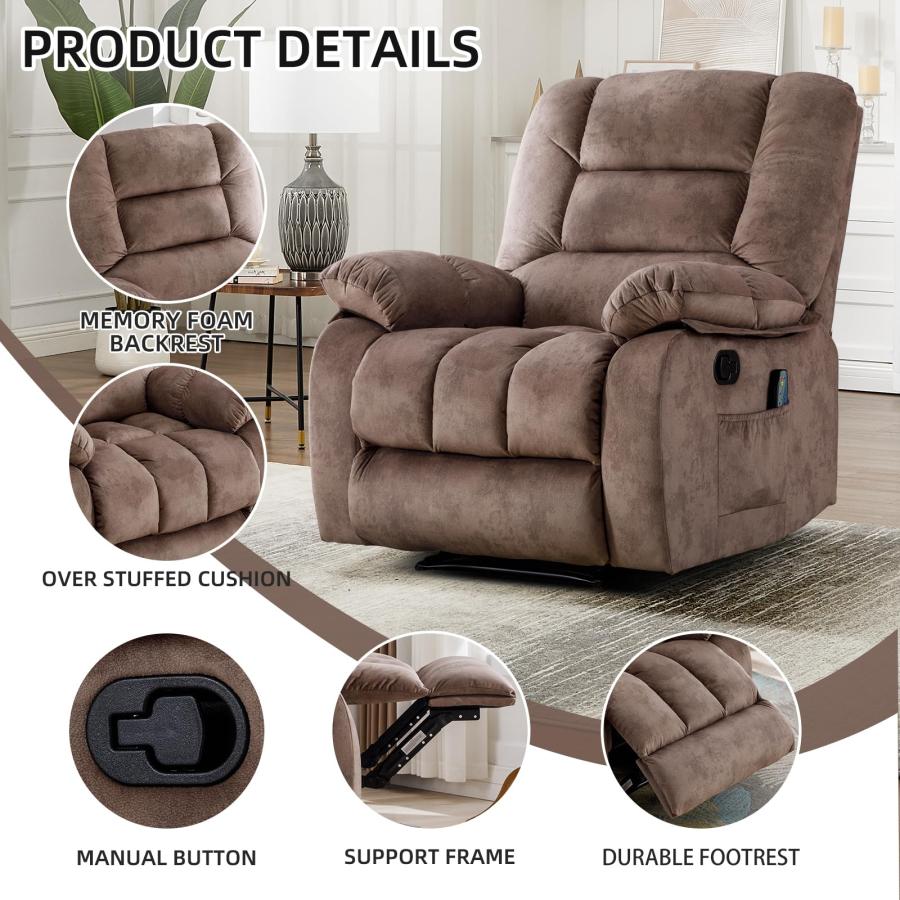 【並行輸入品】 EBELLO Massage Recliner Chair with Vibration Massage and Heat， S_6