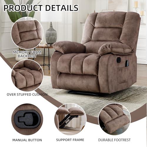 【並行輸入品】 EBELLO Massage Recliner Chair with Vibration Massage and Heat， S_7