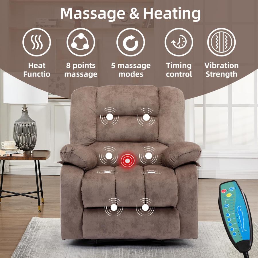 【並行輸入品】 EBELLO Massage Recliner Chair with Vibration Massage and Heat， S_9