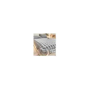 【並行輸入品】 Puffy Comfort Thickened Faux Rabbit Fur Bed Sheet Set， Milk Velv_8