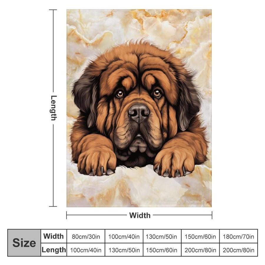 【並行輸入品】 Tibetan Mastiff Blanket， Throw Blanket for Flannel Blankets Ligh