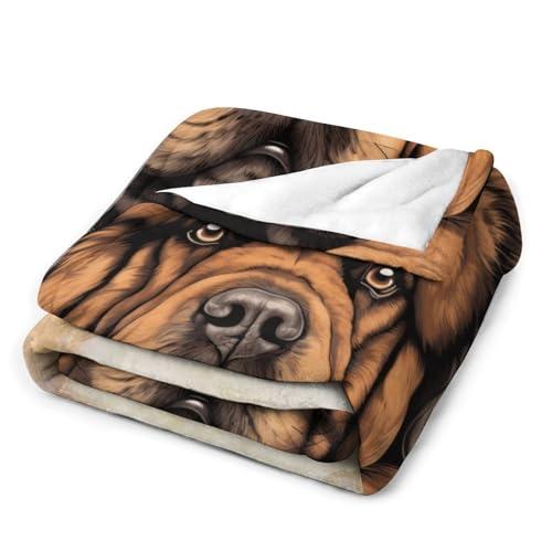 【並行輸入品】 Tibetan Mastiff Blanket， Throw Blanket for Flannel Blankets Ligh