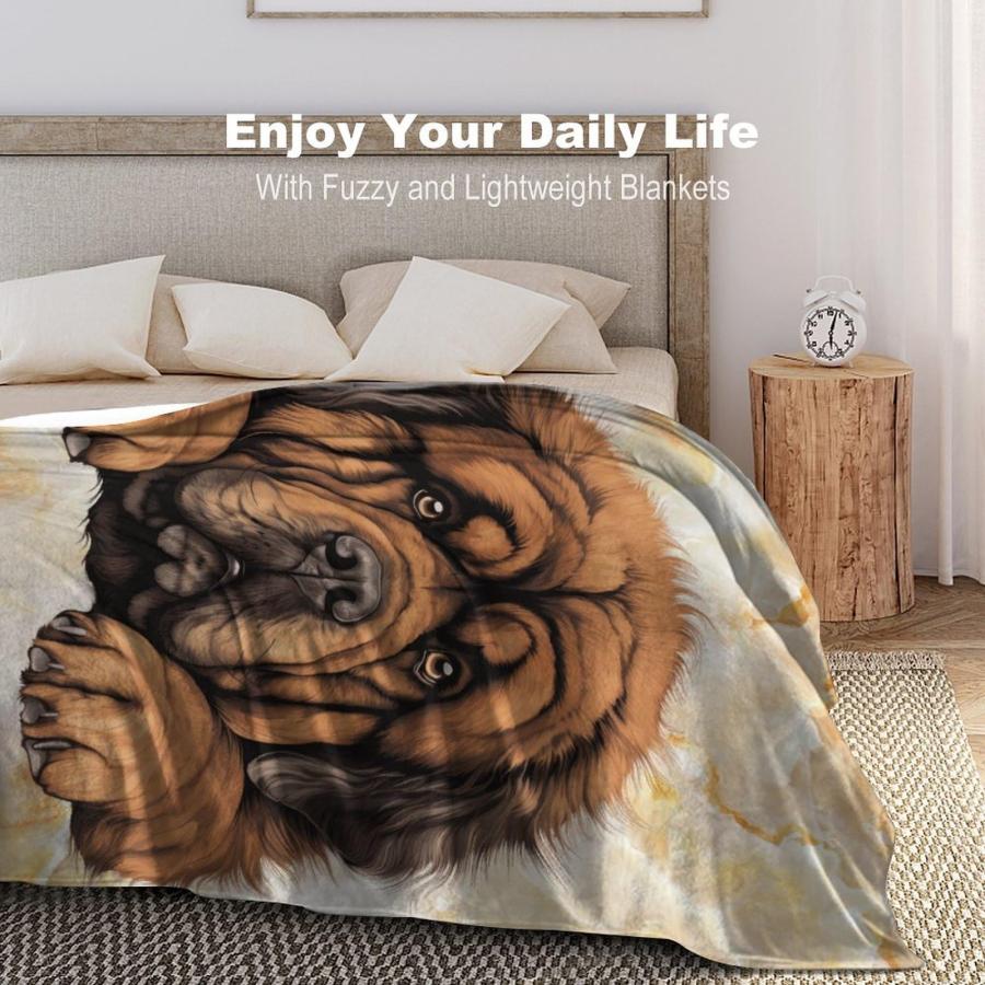 【並行輸入品】 Tibetan Mastiff Blanket， Throw Blanket for Flannel Blankets Ligh